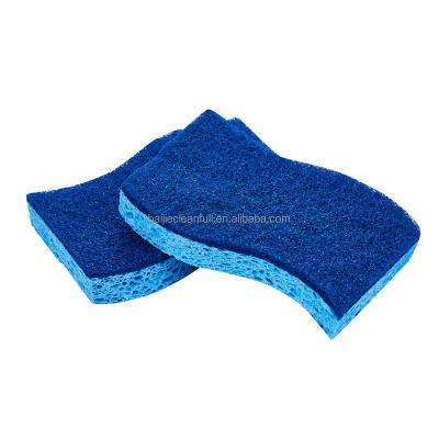 China Kitchen S Form Hign Density Scrubbing Pad Cellulose Sponge Wood Pulp Sponge Cellulose Sponges Cleaning for sale