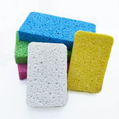 China Natural Biodegradable Kitchen Cellulose Sponge Non-scuff Scouring Pad Cellulose Household Dish Cleaning Scrub Washing for sale