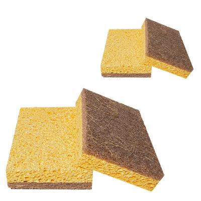 China Eco Friendly Kitchen Cleaing Coconut Sisal Fiber Sponge Cleaning Dish Scrubber Pads Kitchen Sponge Coconut Household Dish Cleaning Scrub for sale