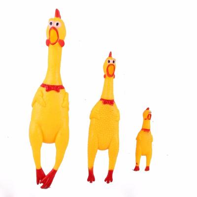 China Viable Hot Selling Pet Toy Squeaky Vinyl Shrilling Chicken Pet Toys for sale