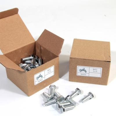 China Metric Steel Repair Hex Head Bolts M16-M30 DIN933 Class 4.8&6.8 And Washer Nut for sale