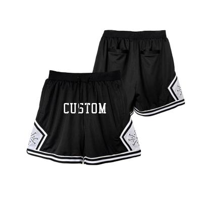 China Breathable Custom Breathe Free Mesh Embroidery Basketball Shorts Sublimated Mens Basketball Shorts for sale