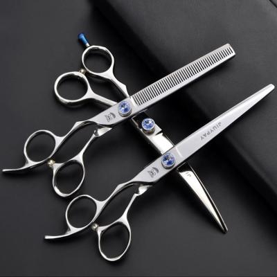 China Thinning Scissors 7.0 Inch - Tall - Left Handed End Pet Fashion New Design Beauty Barber Scissors Flat Tooth Scissors Pet Scissors Sets for sale