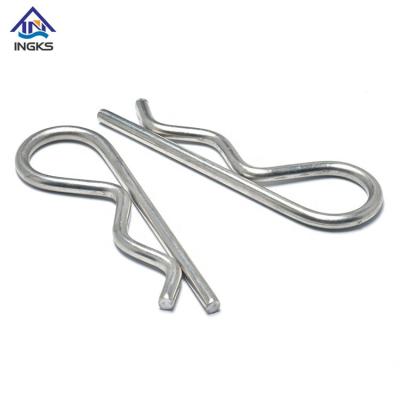 China For Architecture Stainless Steel DIN11024 Single Coil R Form Spring Hairpin Chain Connecting B Cotter Pin Clip for sale