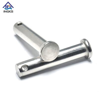 China Large Stainless Steel Inventory M5*25 Pins With Hole Large Flat Head 304 Stainless Steel Clevis Pin for sale