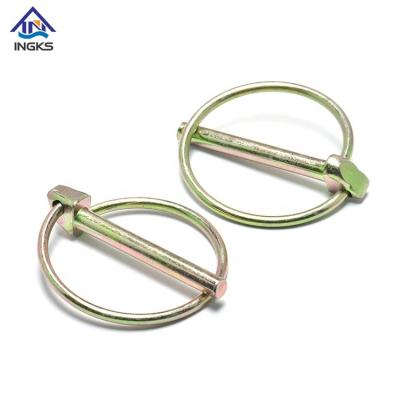 China Carbon Steel Yellow Zinc Yellow Zinc 8*45mm Steel Linch Pins O Shape Wire Lock Lynch Pin for sale