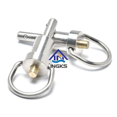 China Supplier Professional Quick Release Pin M8 M10 M12 M16 D Ring Shouldered Ball Lock Pin Stainless Steel for sale