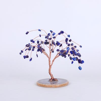 China Wholesale Natural Crystal Fortune Money Tree For Quartz Agate Slice Decoration Mateiral Natural Custom Christmas Gift for sale