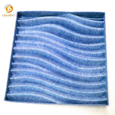 China Highly Effective Sound Absorption PET Acoustic Panel 3D 100% Polyester Fiber Wall Panel for sale