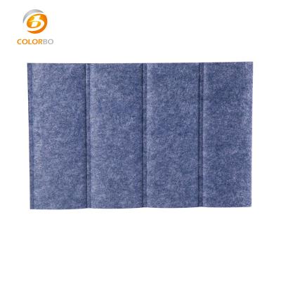 China Highly Effective Sound Absorption Soundproof Polyester Fiber Material Acoustic 3D Wall Panel for sale