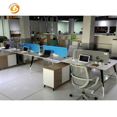 China Modern Recyclable Desk Floor Standing Office Screen PET Acoustic Screen for sale