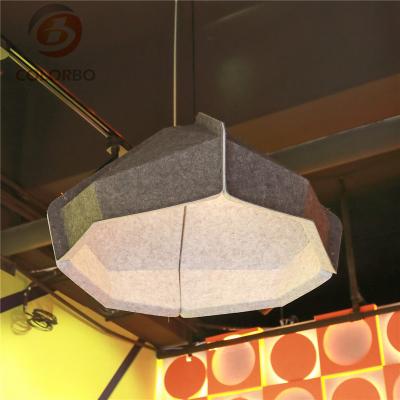 China Handsome & Durable Creative Lampshade Design Gray Color 100% Polyester Made Lampcover Ceiling Light for sale