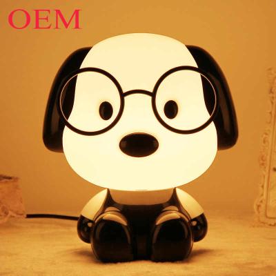 China Plastic Custom Animal Cartoon Dog Night Light Portable Home Plant Decoration Table Lamp for sale