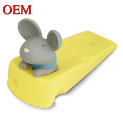 China Cartoon Toy 3D New Design Customized PVC Plastic Funny Material Animal Door Draft Stopper for sale