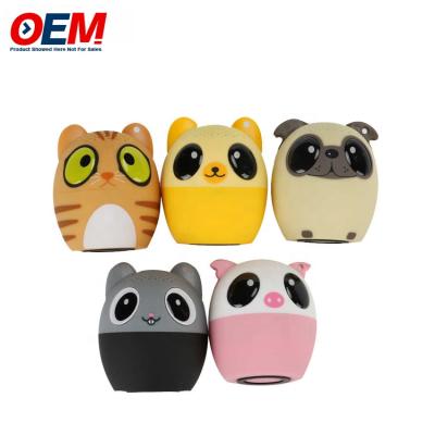 China Custom Cute Cat Cartoon Shape Mini Wireless Blueteeth Speaker ABS With Photography Function Phone Calls Blueteeth Speaker for sale