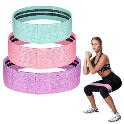 China Hip High Circle Fitness Home Elasticity Anti Slip Exercise Resistance Bands Hip Strength Training Cloth Wide Booty Bands for sale