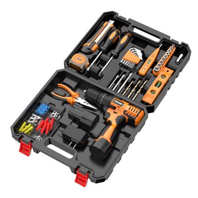 China Wholesale Multifunctional Cordless Lithium Household Tool Kit Electric Drills Machine Tool Set Power Drill High Quality Set for sale