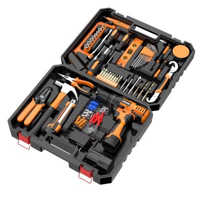 China Household Tool Kit Customized Electric Power Tool Kit Cheapest Multifunctional Cordless Lithium Electric Drill Tool Kit for sale