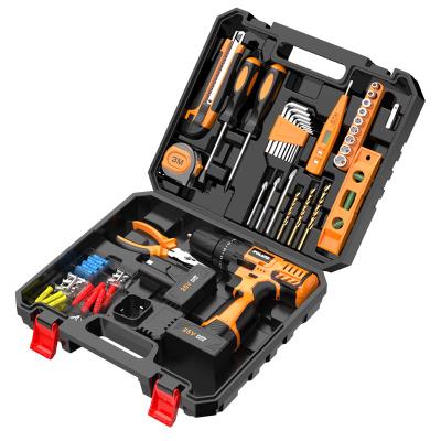 China Cordless Household Tool Kit 18 Pcs Lithium Drill Household Tool Kit Hardware Tool Kit Machine Tools Combo Set for sale