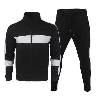 China High Quality Sustainable Custom Design Sportswear Jogging Zipper Stitching Mens Sports Suits Fitness Sportswear for sale