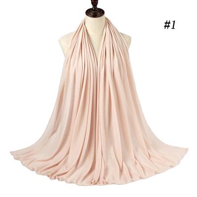 China Long Plus Size Muslim Head Scarf Muslim Hijab Pleat Tank Top Women Head Scarf for sale