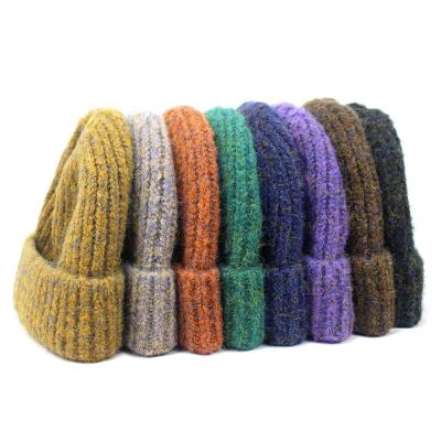 China Winter JOINT Wholesale Acrylic Wool Blend Marled Knitted Skullcap for sale