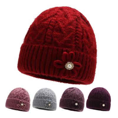 China COMMON Men and Women Middle-aged and Older Rabbit Fur Hat Plus Velvet Skull Cap for sale