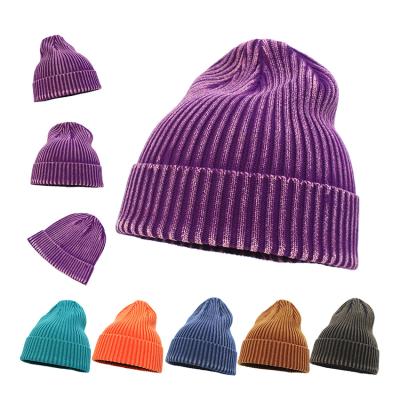 China COMMON Beanie Hat Autumn Winter New Washed Knitted Women's Hat Cold Fashion 2021 Hot for sale