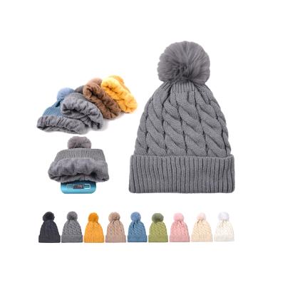 China COMMON Beanie Wholesale Acrylic Knitted Hats Casual Thick Knitted Women Fashion Autumn Winter Hats for sale