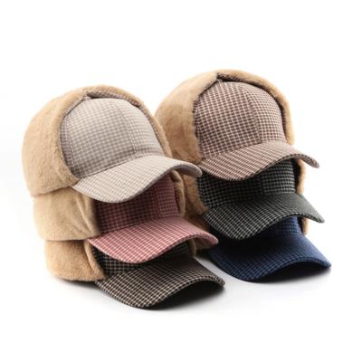 China COMMON Cute Warm Hat Winter For Unisex Suede Lambswool Ear Protect Hat for sale