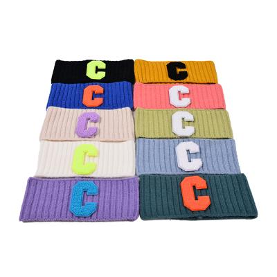 China Hip Hop Winter Candy Color Sports Headband Fashion Street Knitted Crochet Headband for sale