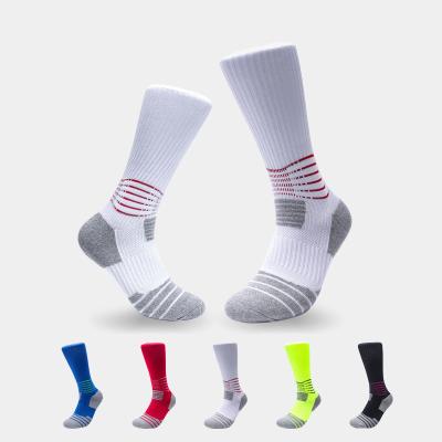 China QUICK DRY Sports Running Men Colorful Compression Stockings Medium TubeFootball Socks for sale