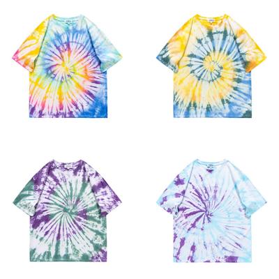 China Anti-pilling Tie Dye T-shirts Men 100% Cotton Tie Dye T-shirts 100%Cotton Mens T Shirts Fashion Streetwear Tie Dye T-shirts for sale