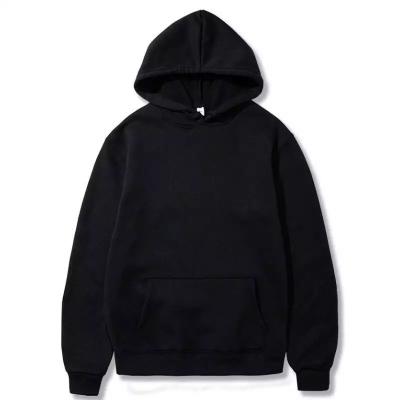 China Anti-pilling Mens And Womens Hooded Sweater Solid Color Plus Fleece Hoodies for sale