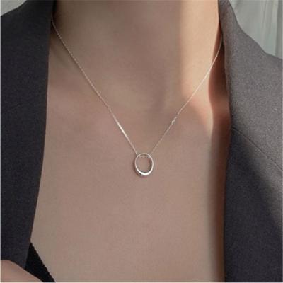 China 2021 New Style Jewelry Cavity Droplet Lead Free Nickel Free Choker Pendant Chain Necklaces For Women for sale