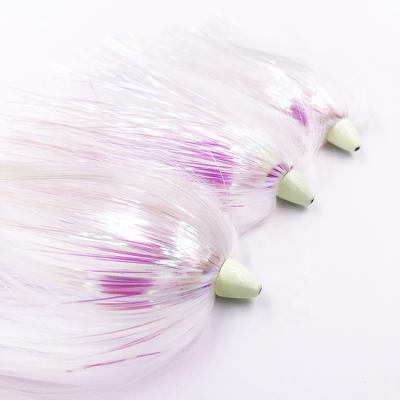 China Wholesale Lead 10g Mylar Head Cloth Luminous Fishing Lure Lead Fishing Tackle for sale