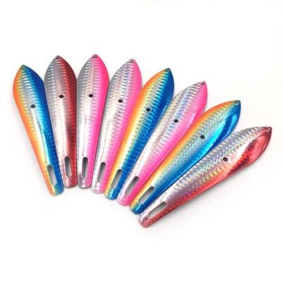 China Stainless Steel Stainless Steel Lure Spoon with Hook Fishing Lure Tackle 6 Sizes Gilding Painting Style for sale