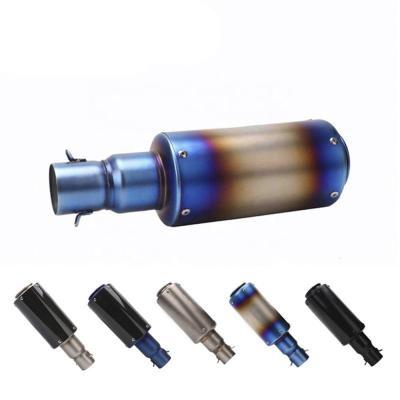 China Custom Cheap Universal Stainless Steel Sports Motorcycle Modified General Street Muffler Exhaust Pipe 51mm Blast for sale