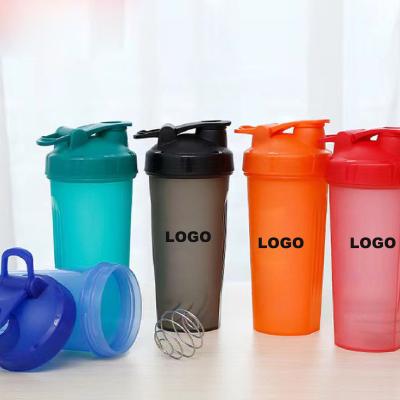 China 600ML Customized Viable Plastic Logo Bottle Shaker Sports Protein Powder Shake Cup Shaker Cup Shake Water Bottles For Sports Fitness for sale