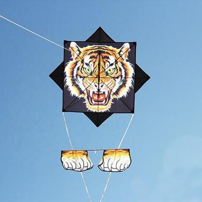 China Free shipping high quality nylon delta kites big tails with handle outside toys for kids nylon kites ripstop tiger kite factory for sale