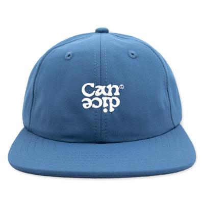 China 6 panel brim JOINT blue flat unstructured snapback dad hats custom snapback hat vintage embroidery gorras for sale