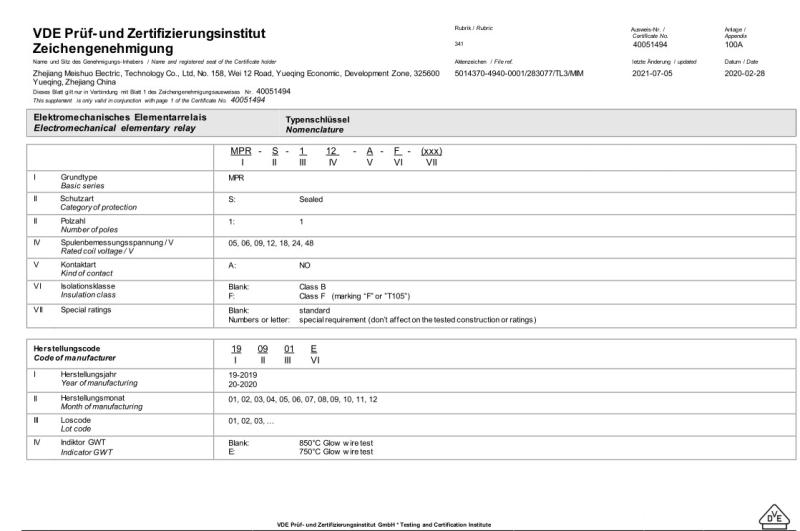 VDE - Zhejiang Meishuo Electric Technology Co., Ltd