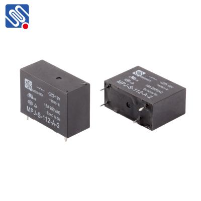 中国 Meishuo MPJ-S-112-A-2 16a 250vac 4pin 12v sensitive type pcb mini power general purpose relais refrigerator relay 販売のため