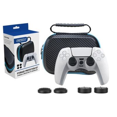 China 6 in 1 2021 Newest 6 in 1 Game Set Storage Bag Thumbsticks Grips For PS5 For Playstation 5 Gamepad Silicone Case for sale