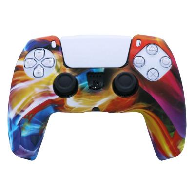 China 2021 Newest Silicone Case Mix Color Anti-slip Abrasion Resistance Silicone Skin Case For PS5 Game Controller for sale