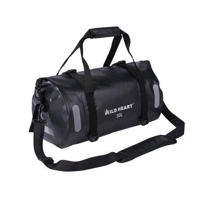 China Waterproof Duffel Bag 20L 30L 40L with Welded Seams Shoulder Straps, Mesh Pocket for Kayaking, Camping, Boating, 500D PVC WILD HEART Motor for sale