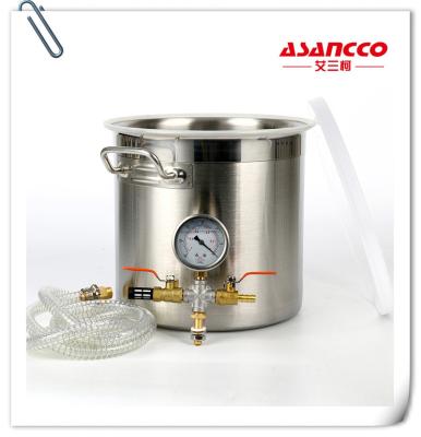 China ZK-25 3gallon vacuum degasification vacuum well degassing chamber for resin decarburization for sale