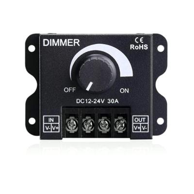 China 12-24V LED Controller Monochromatic Light Belt Module Manual Monochromatic Dimming Button Dimming Switch Controller 30A 86*63*20mm for sale