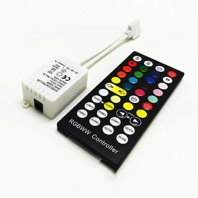 China Colorful RGB light with main controller DC12V infrared 40 RGBWW five-way light bar module remote control dimmer 80*50*32mm for sale