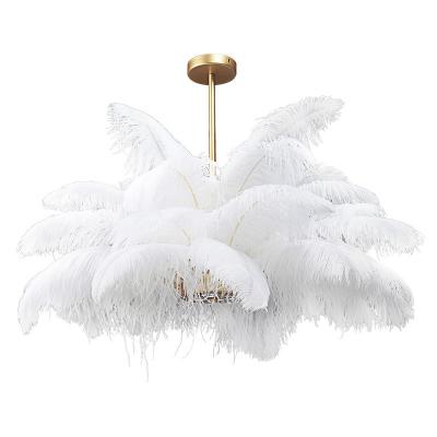 China Modern For Light Creative Pendant Indoor Luxury Led Feather Chandelier For Modern Restaurant Living Room Dining Room for sale